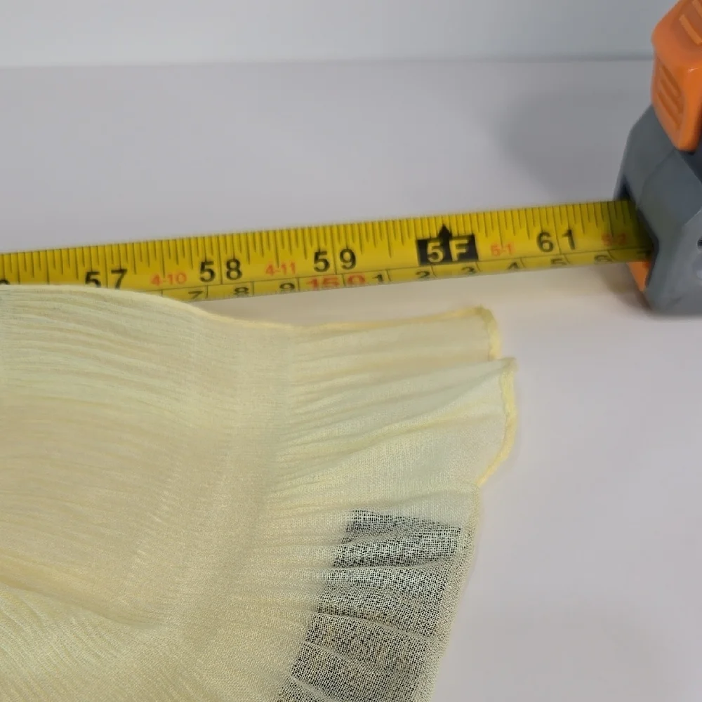 NWOT Yellow Women's Ruffled Textured Scarf Lightweight